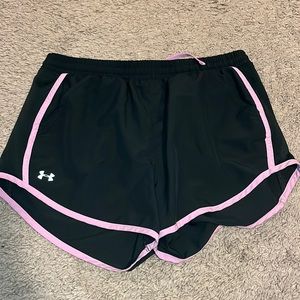 Final Price - Black Under Armour Athletic Shorts with Purple Accents